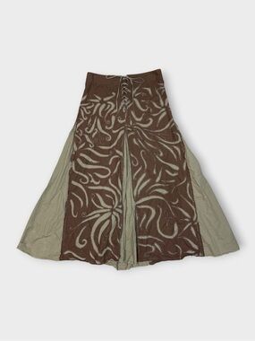 CORDELIA CUTWORK COTTON MAXI SKIRT